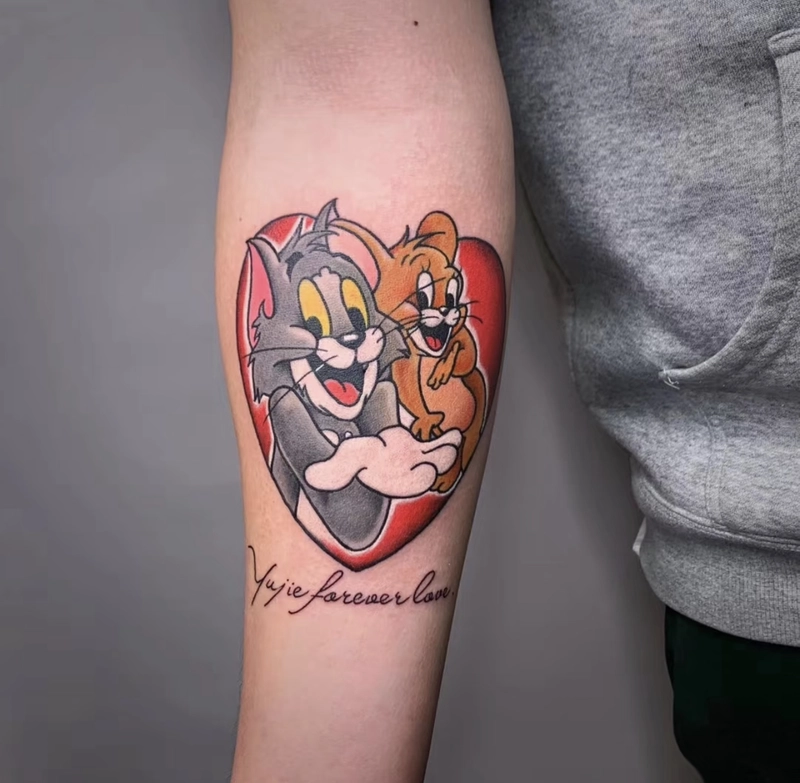 hình xăm tom and jerry cực dễ thương