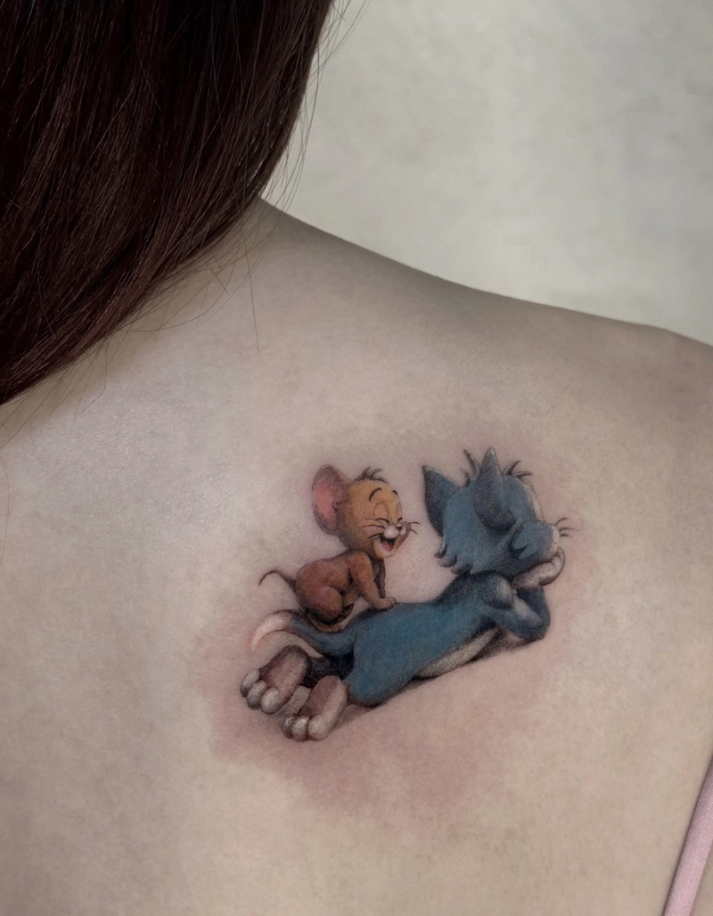hình xăm tom and jerry