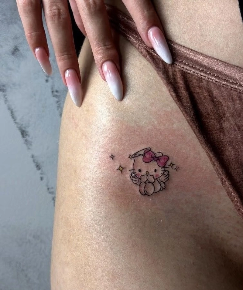 mẫu hình xăm hello kitty