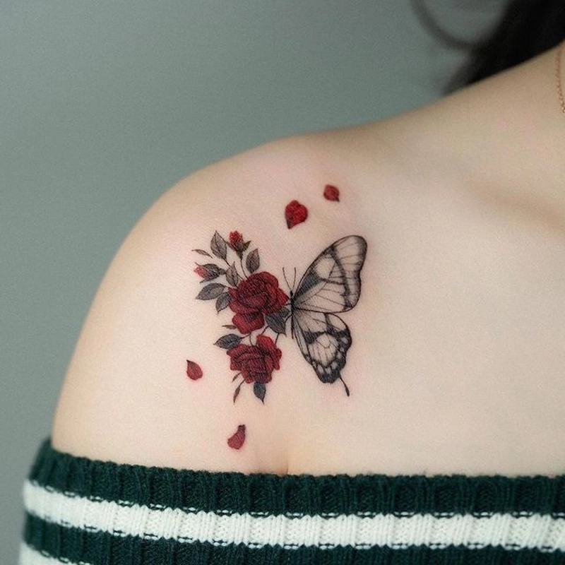 mẫu hình xăm hoa hồng