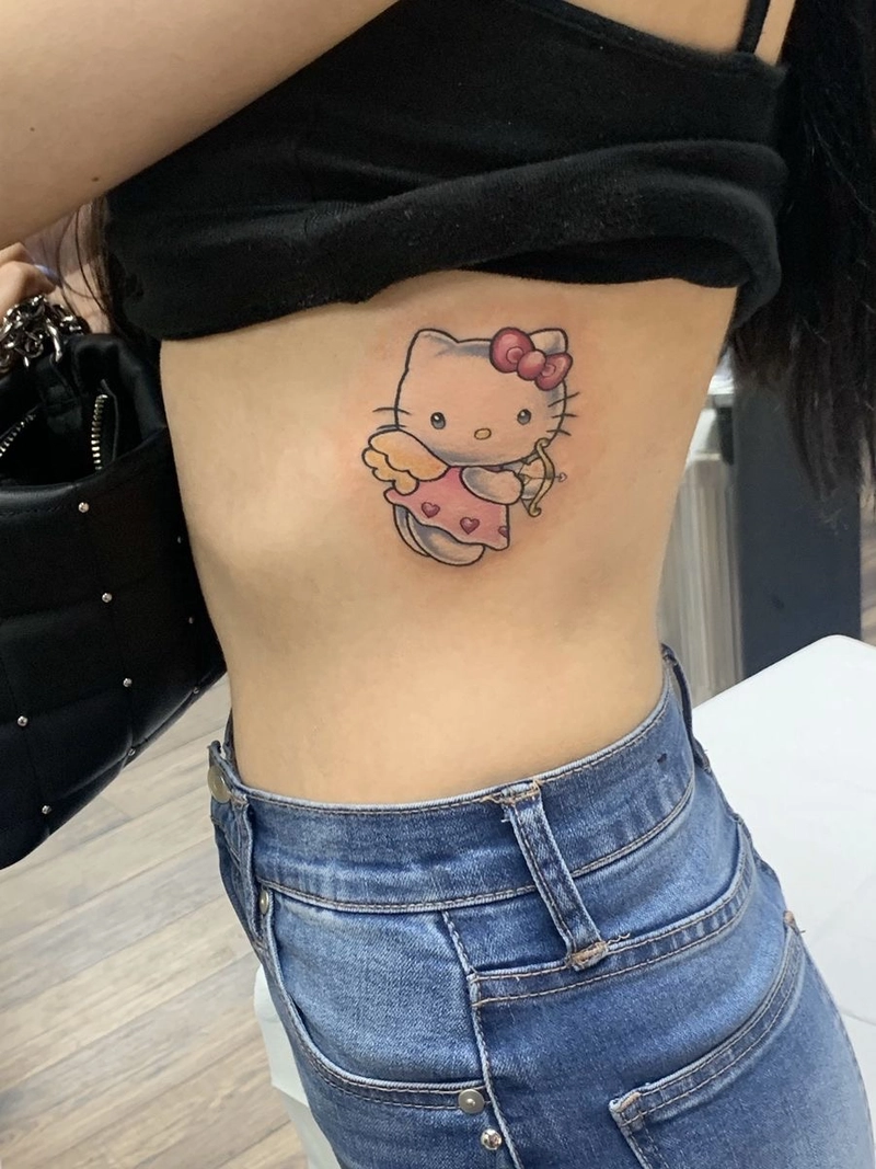 mẫu hình xăm mèo hello kitty