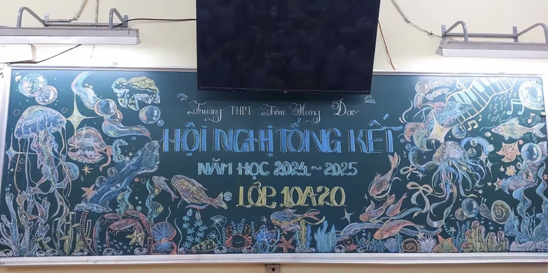 mẫu vẽ bảng tổng kết đại dương