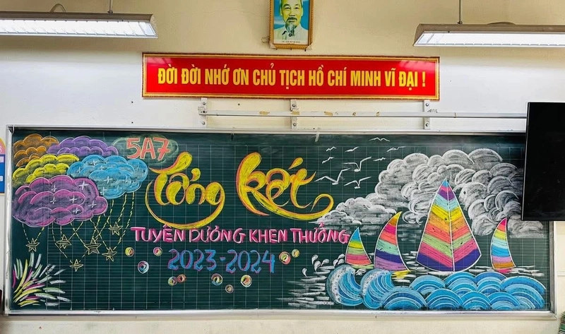 mẫu vẽ bảng tổng kết lớp