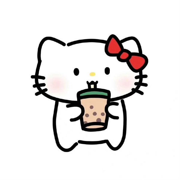meme Hello Kitty siêu đáng yêu thèm trà sữa