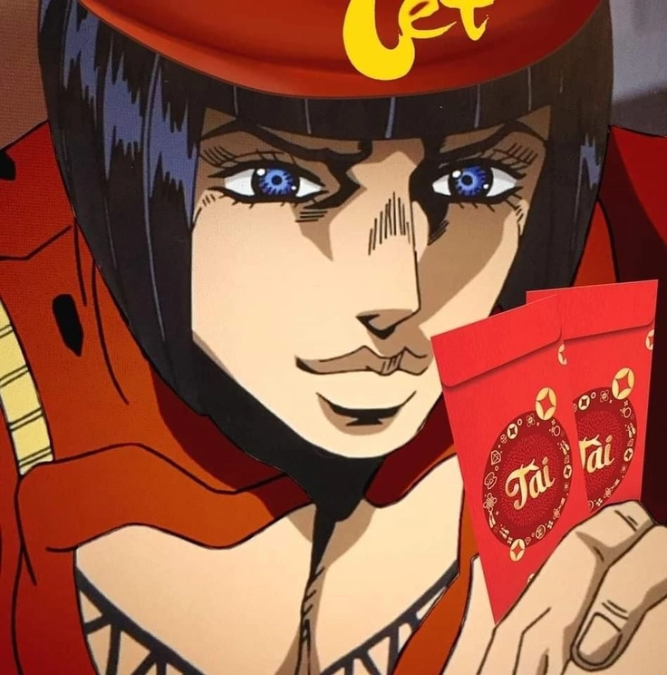 meme anime chơi bài tết