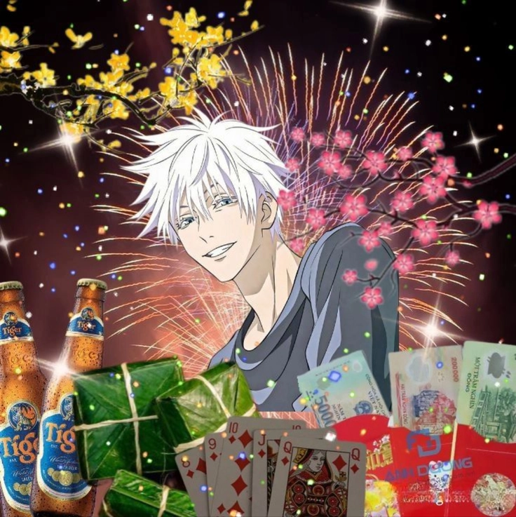 meme anime đón tết