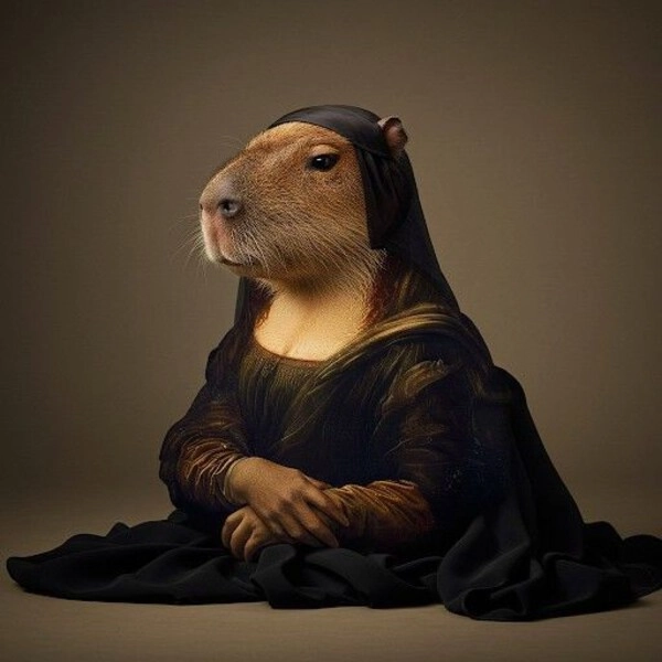meme capybara đang cosplay