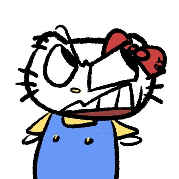 meme hello kitty ngủ gật