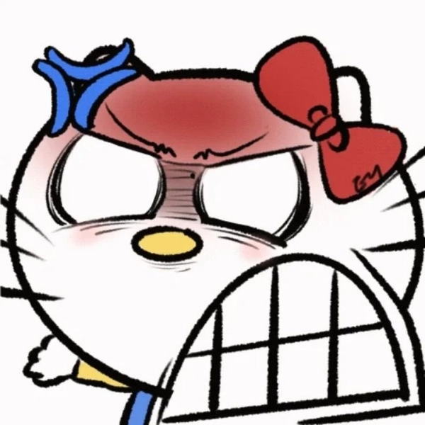 meme hello kitty tức giận