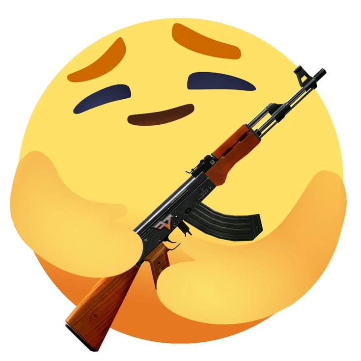 meme hoạt hình cầm súng