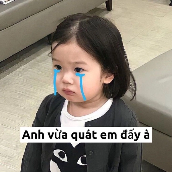 meme khóc vì bị ny quát