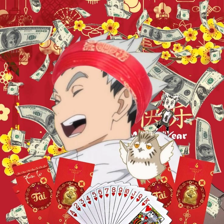 meme mèo anime tết