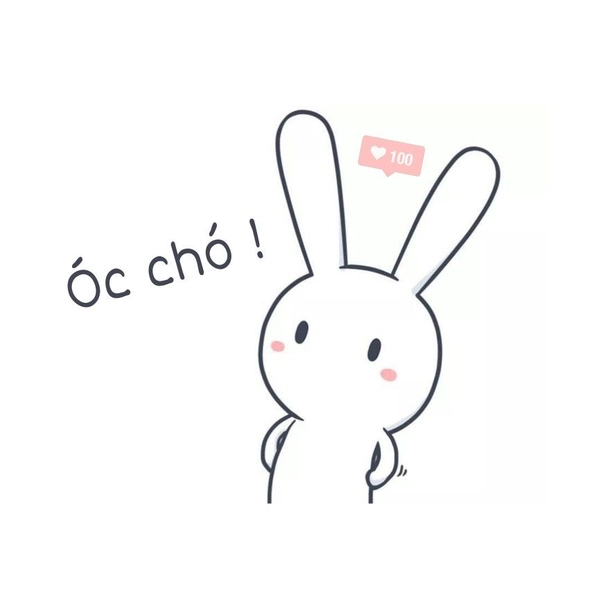 meme thỏ bảy màu đáng yêu cute