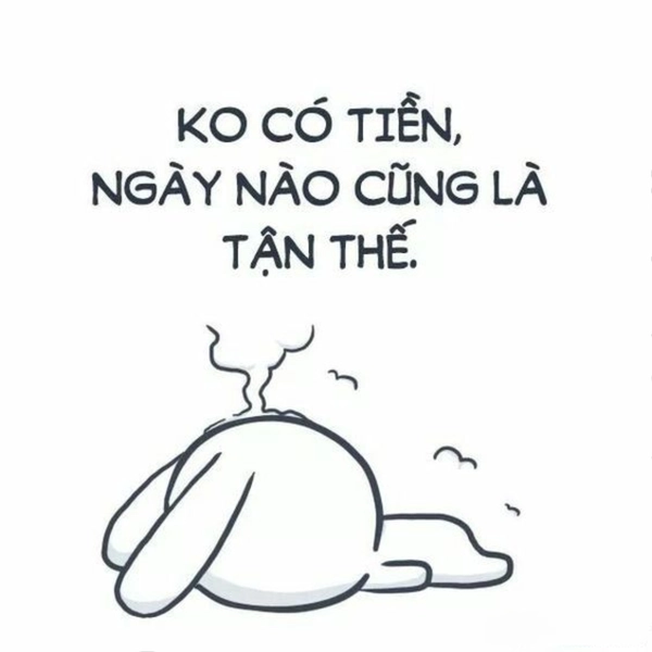 meme thỏ bảy màu dễ thương