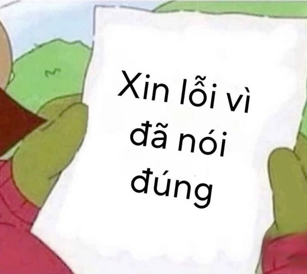 meme xin lỗi hài