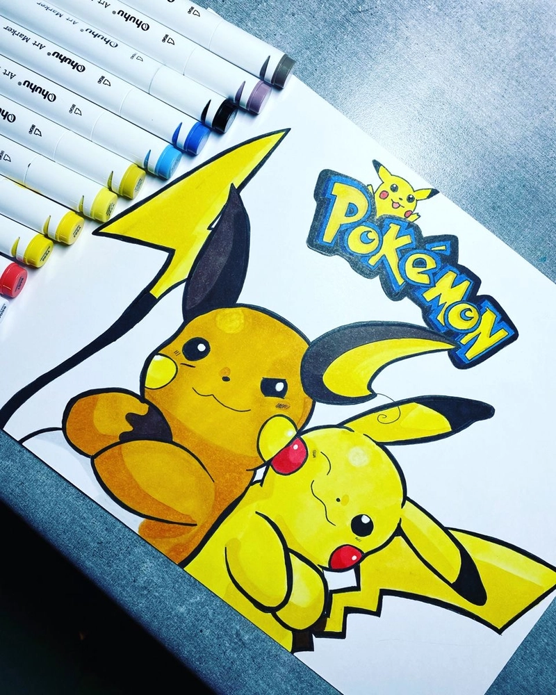 pokémon vẽ pikachu