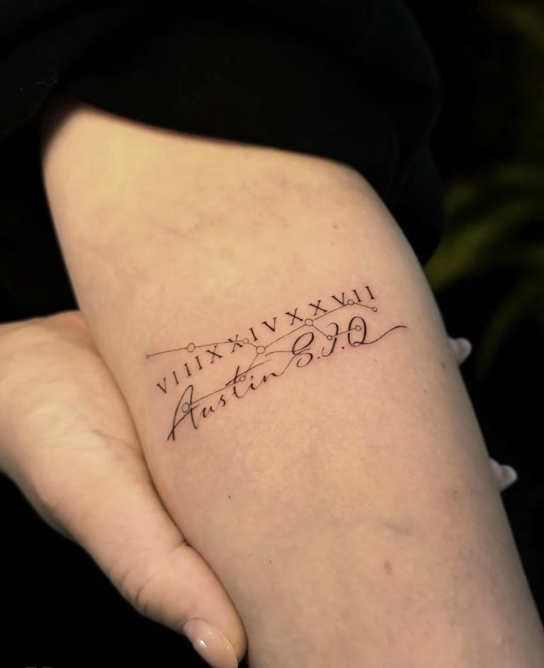 tattoo số la mã phong cách châu âu