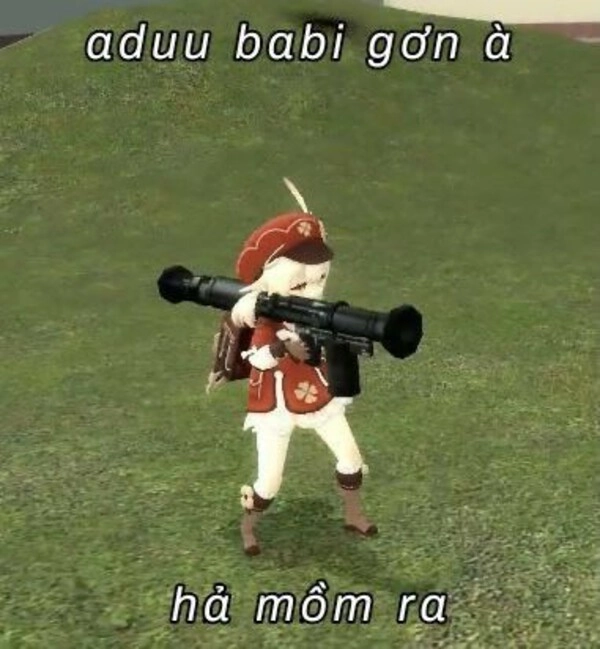 tay cầm súng meme