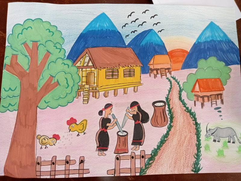 tranh nghề nông dễ vẽ