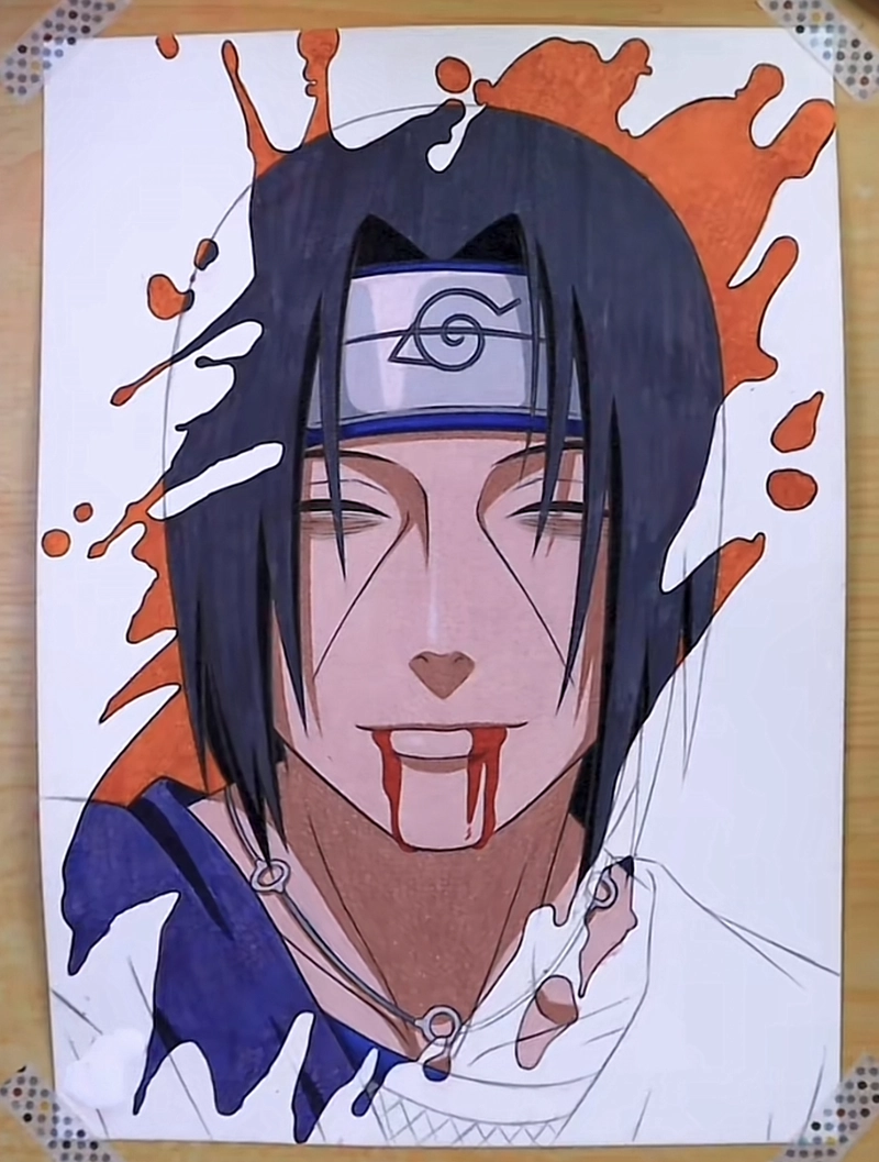 tranh vẽ itachi ngầu