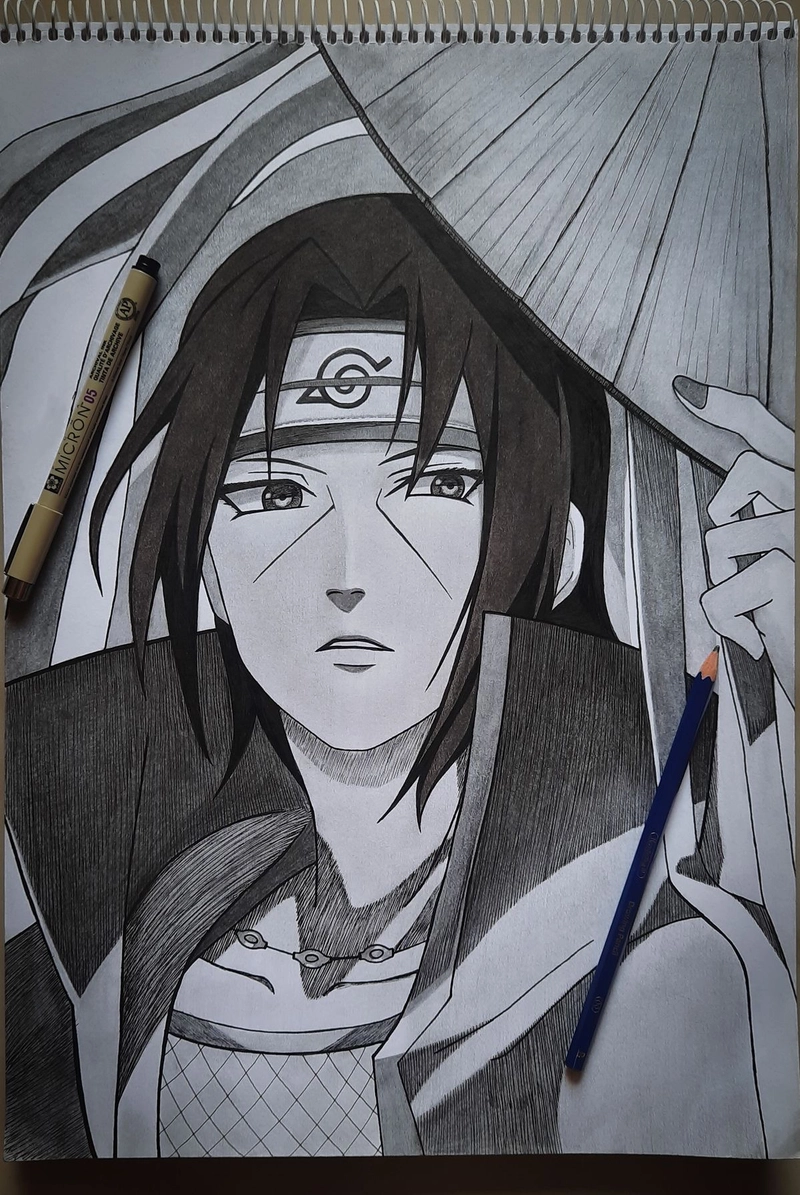 tranh vẽ itachi susanoo