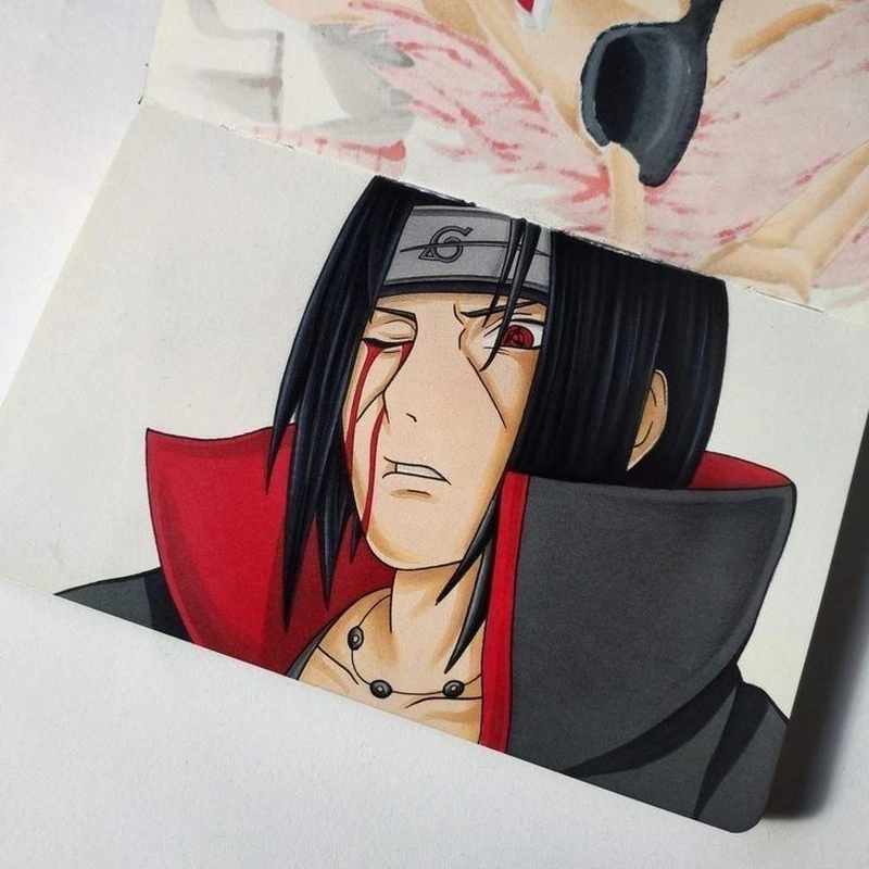 tranh vẽ itachi