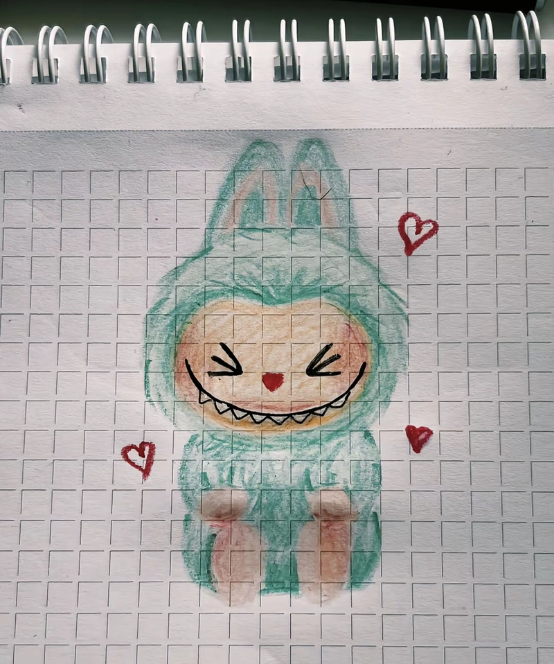tranh vẽ labubu cute