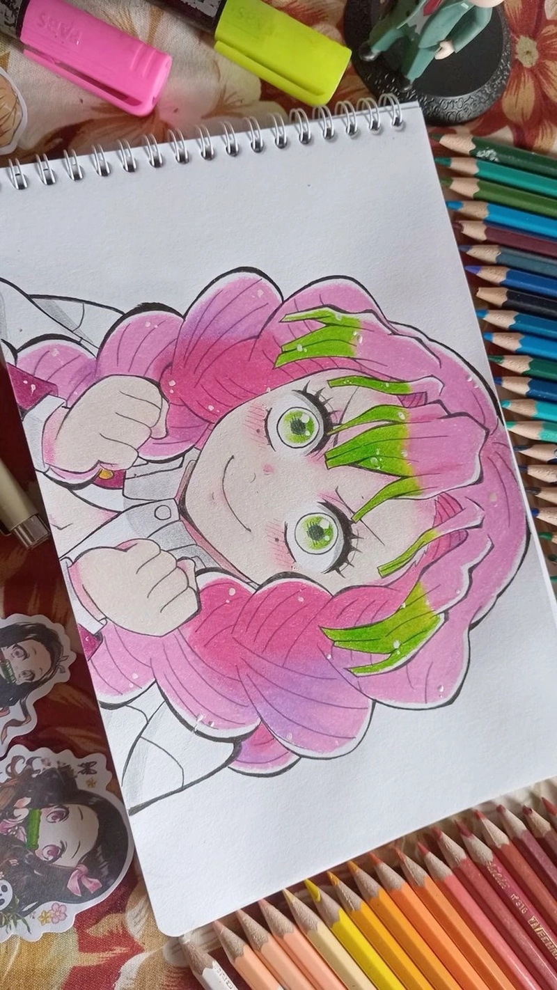 tranh vẽ mitsuri anime