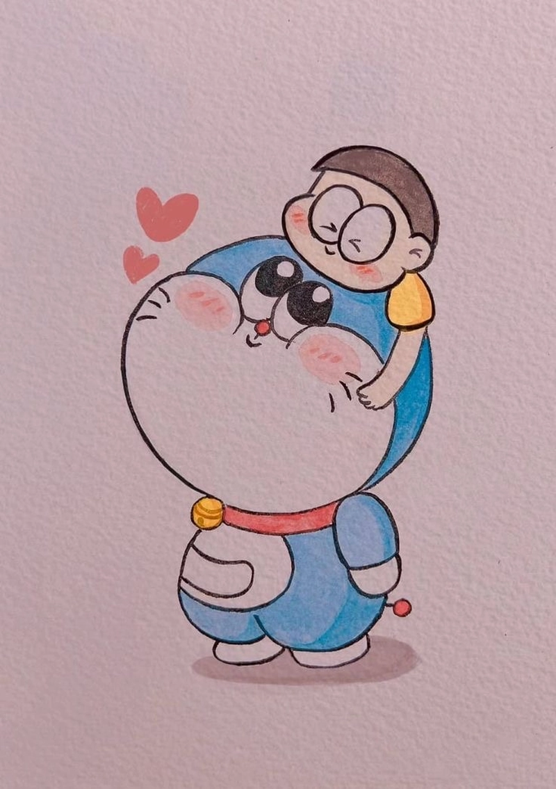 tranh vẽ nobita thu nhỏ