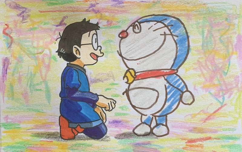 tranh vẽ nobita và doraemon webp
