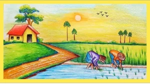 tranh vẽ nông thôn Việt Nam