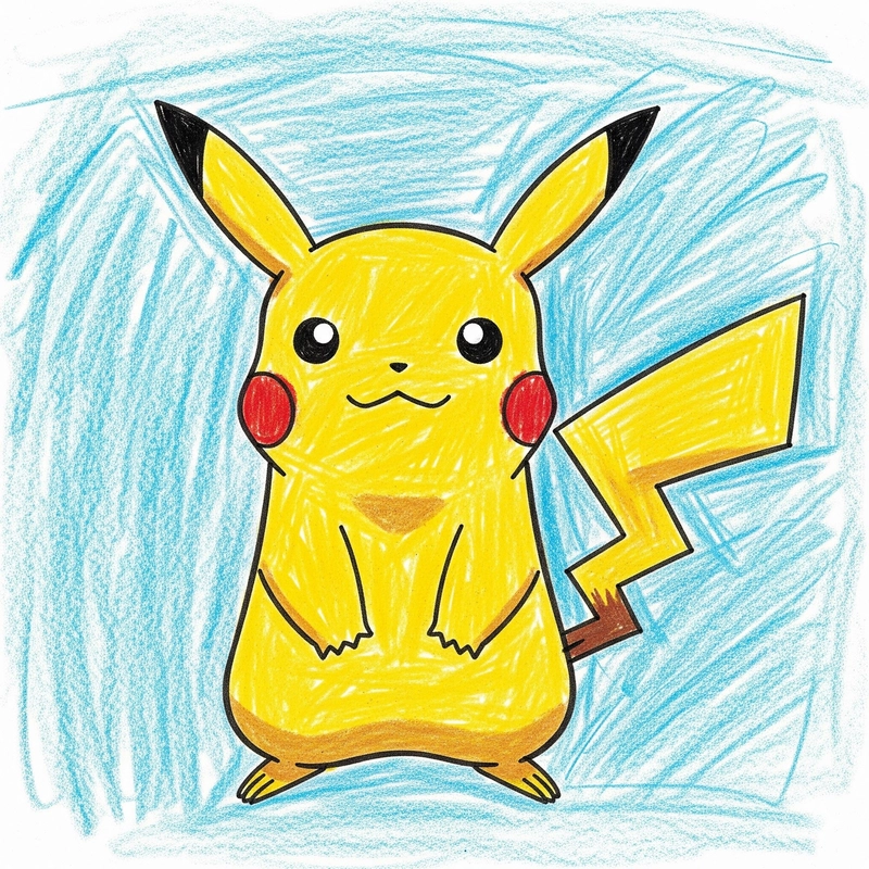 tranh vẽ pikachu
