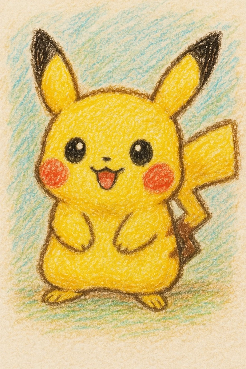 tranh vẽ pikachu