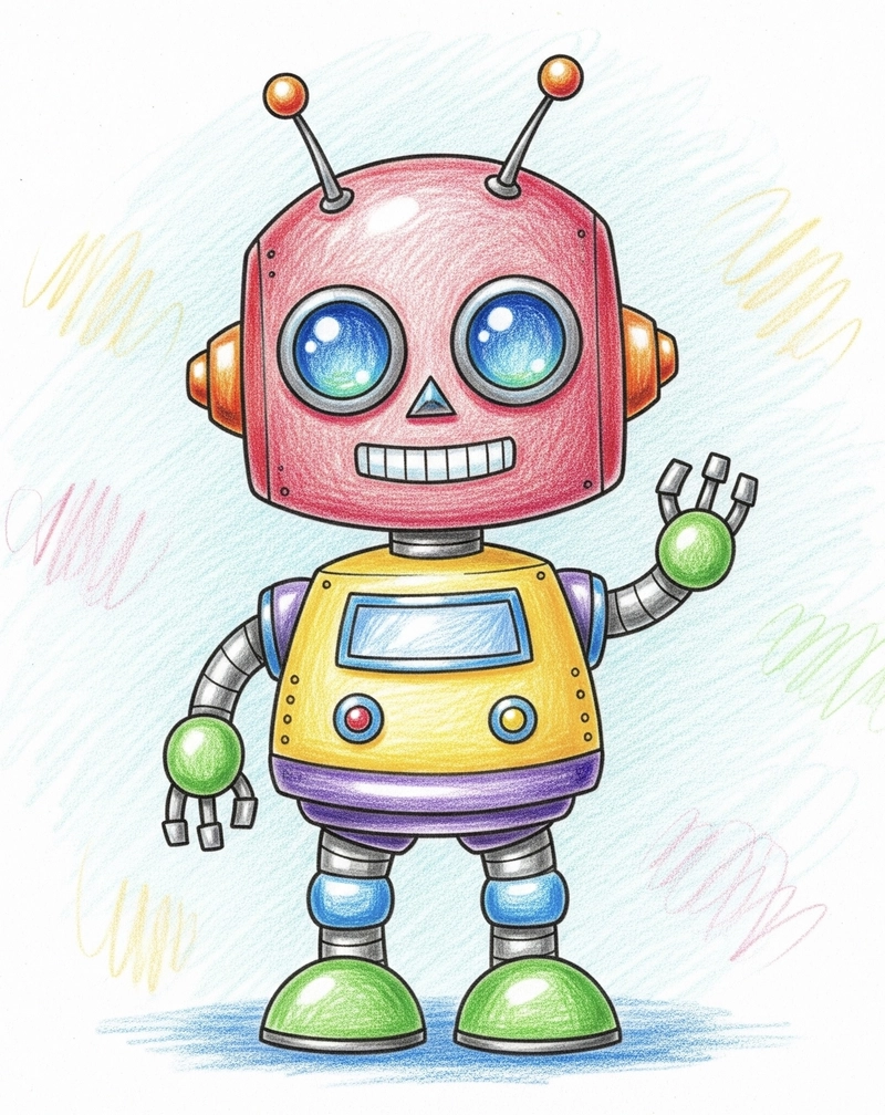 tranh vẽ robot cho em bé