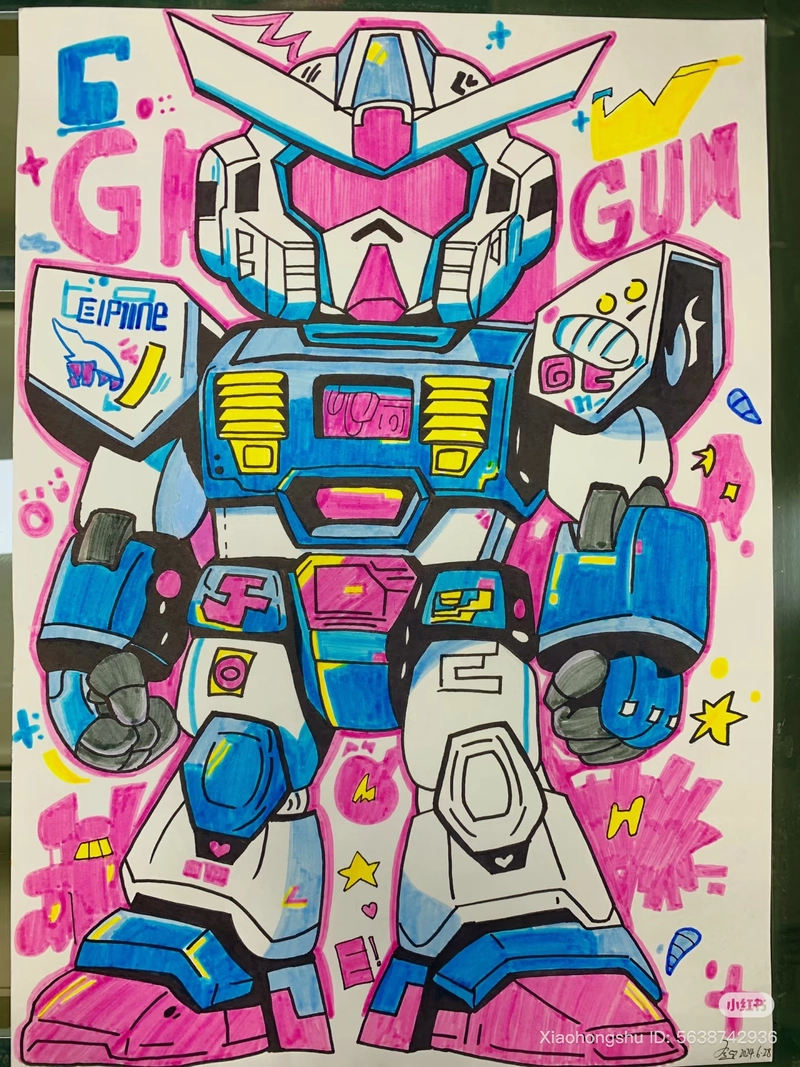 tranh vẽ robot gundam