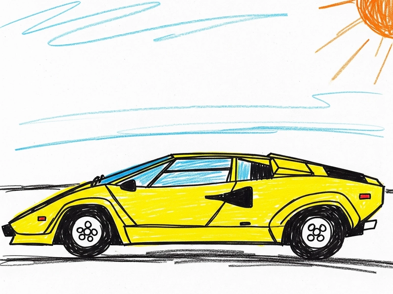 tranh vẽ ước mơ ô tô lamborghini
