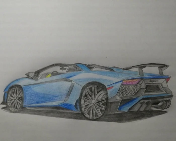 tranh vẽ xe hơi thể thao
