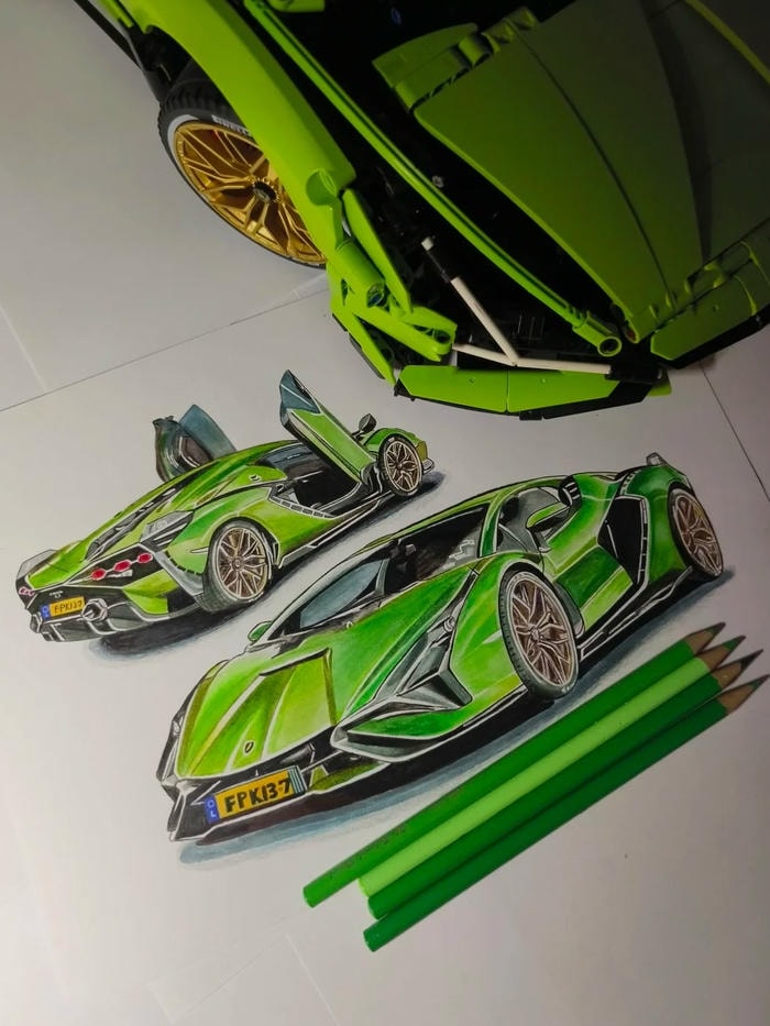 vẽ Lamborghini cho học sinh