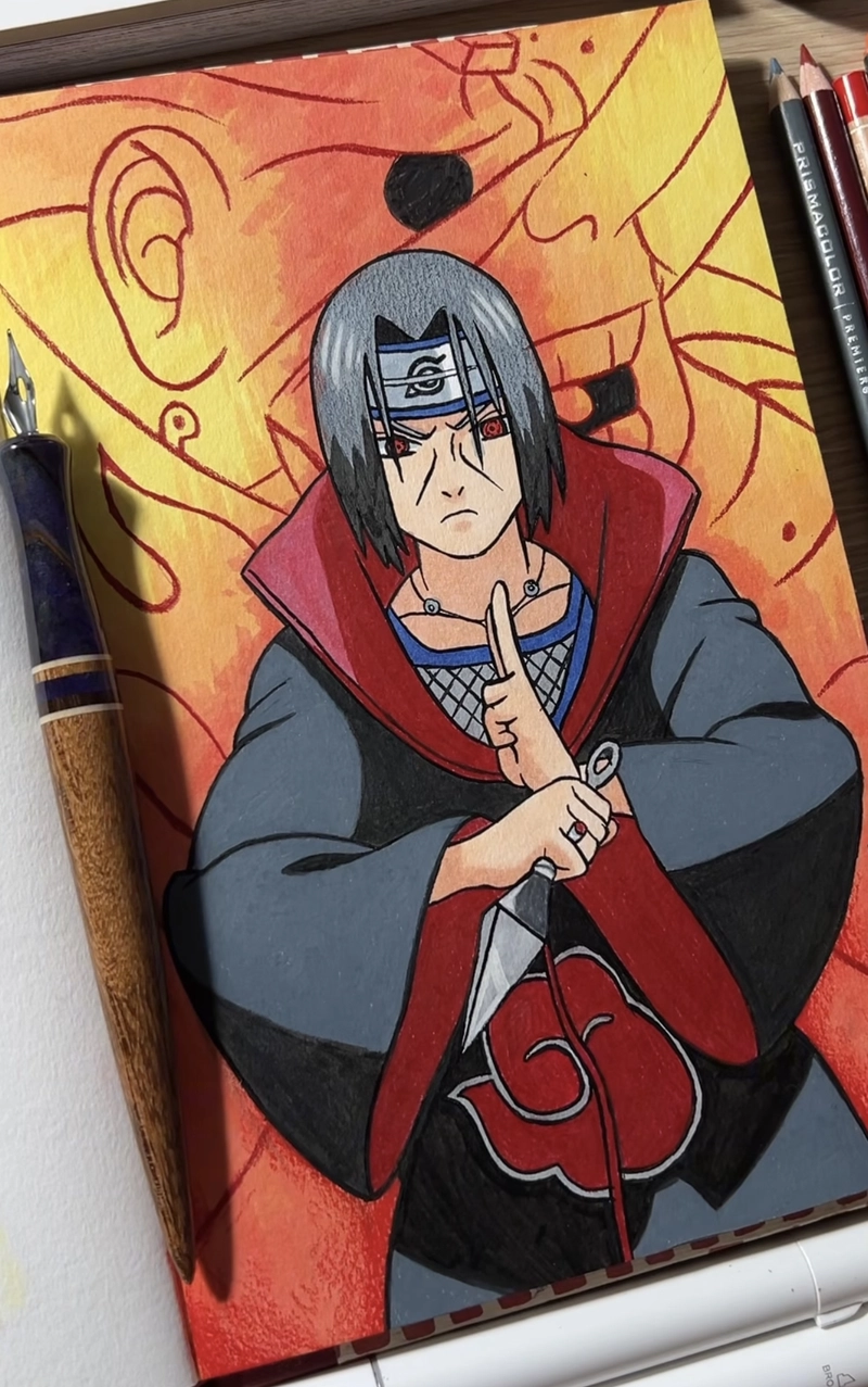 vẽ anime itachi