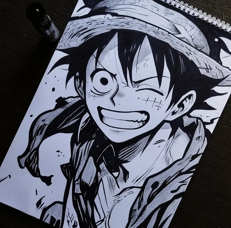 vẽ anime luffy