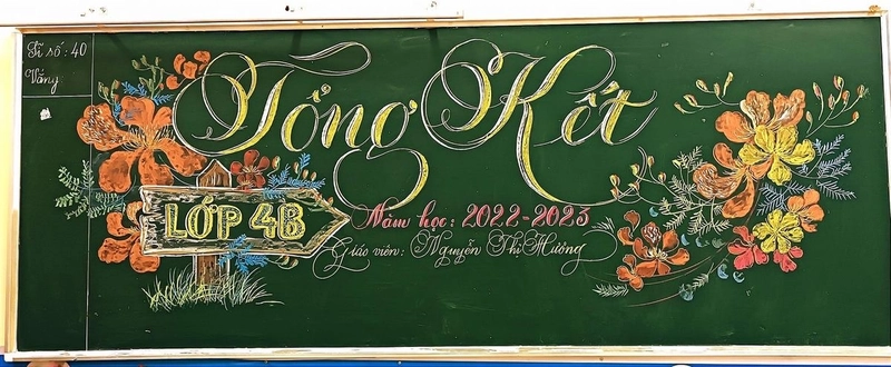 vẽ bảng tổng kết cuối năm đẹp