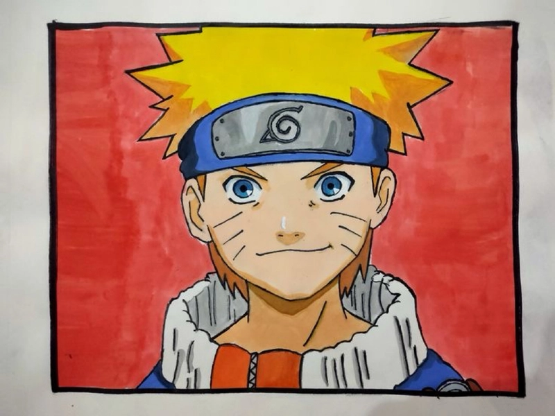 vẽ bức tranh naruto