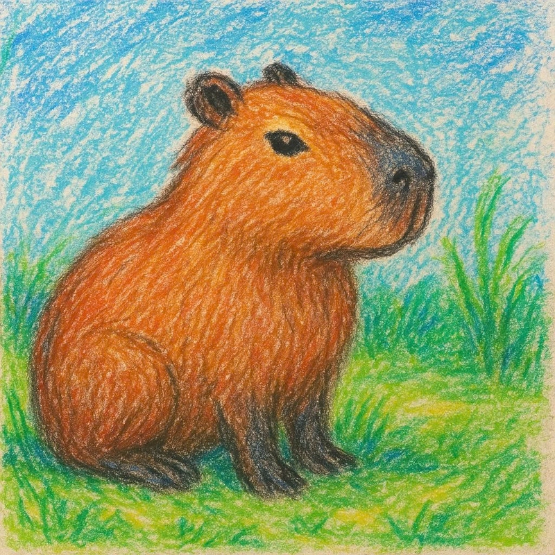 vẽ capybara đẹp