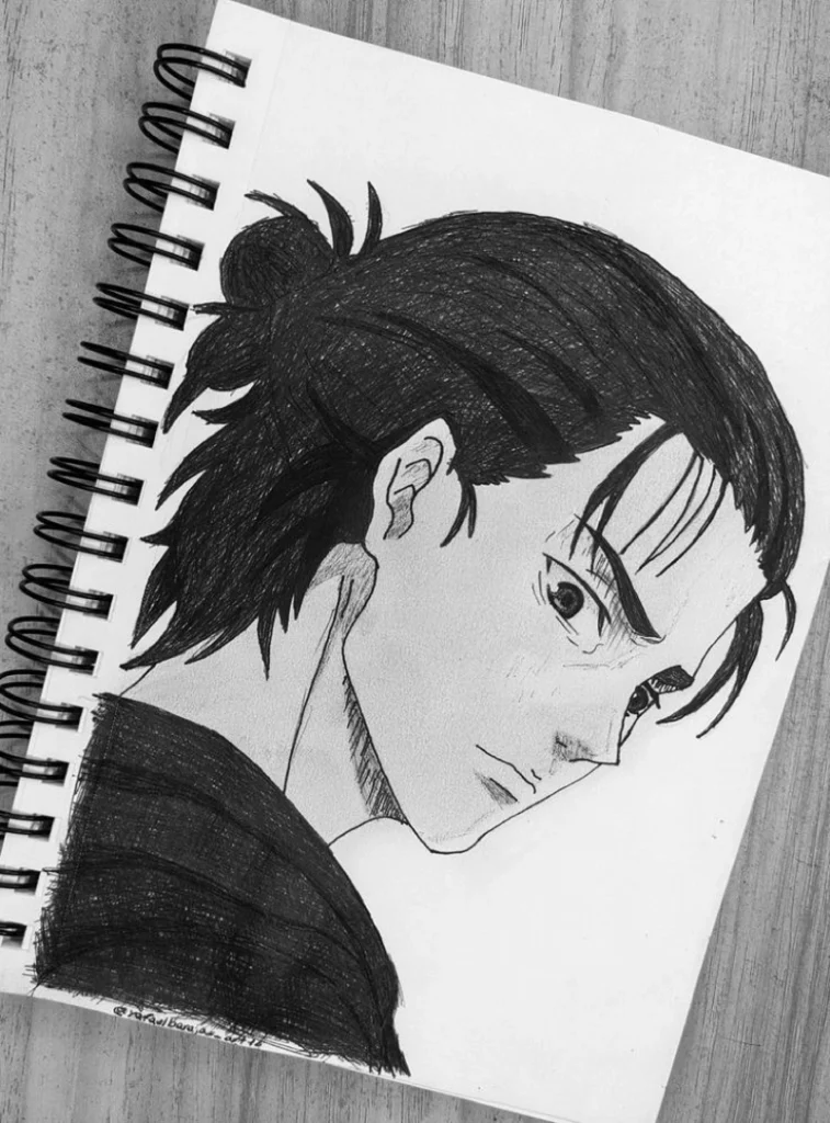 vẽ eren đen trắng