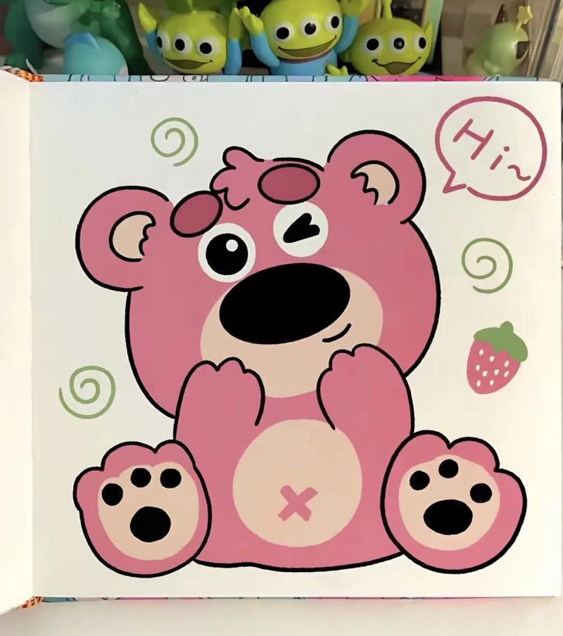 vẽ gấu dâu cute
