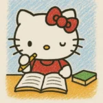vẽ hello kitty học bài