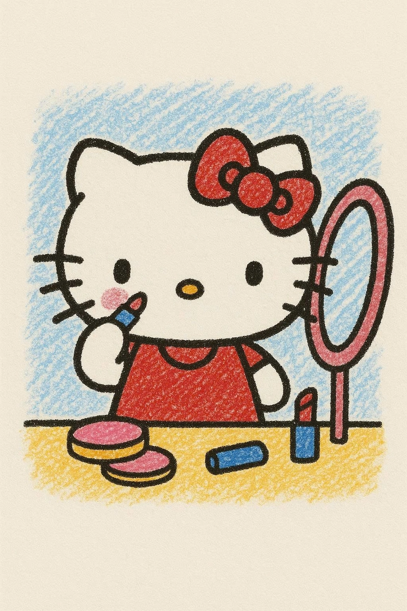 vẽ hello kitty làm điệu