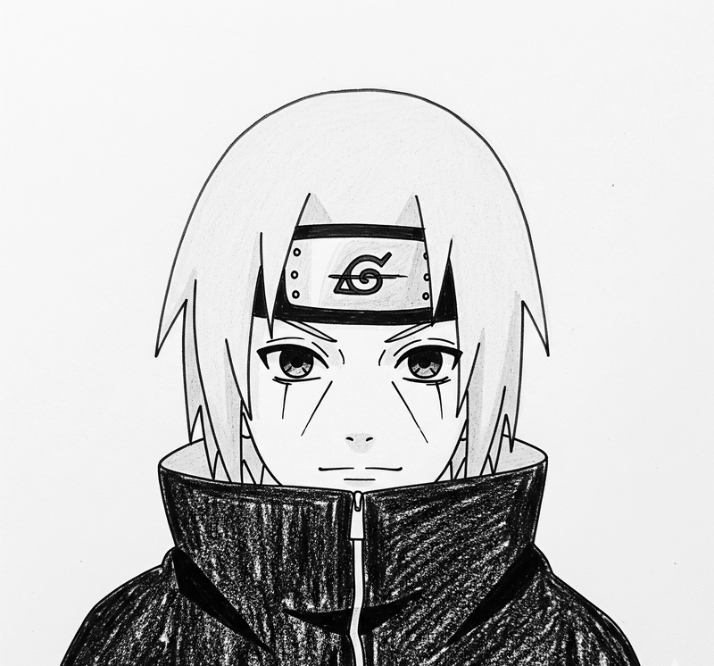 vẽ itachi bằng bút chì