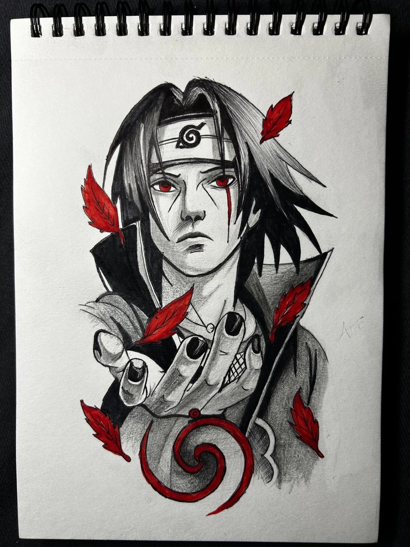 vẽ itachi