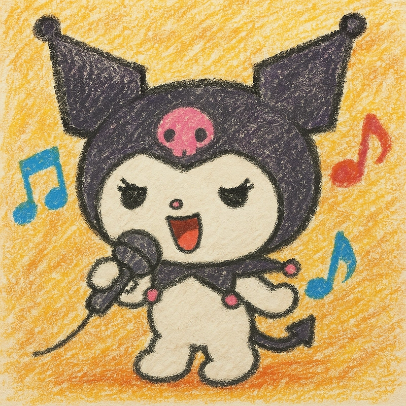 vẽ kuromi ca hát